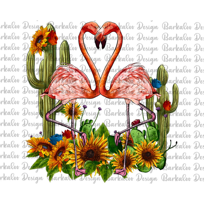Flamingos With Cactus And Sunflowers Png Sublimation Design, Flamingo Png, Sunflowers Flamingo Png, Animal Design Png, Digital Download.jpg
