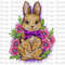 Floral Easter Bunny Rabbit PNG Sublimation Design, Easter Bunny Png, Easter Png, Bunny Sublimation Png,Rabbit Png,Happy Easter Png Downloads.jpg