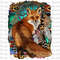Fox With Dream Catcher Native American Background Png Sublimation Design, Serape Leopard Aztec Fox Background Png, Fox Png Downloads.jpg