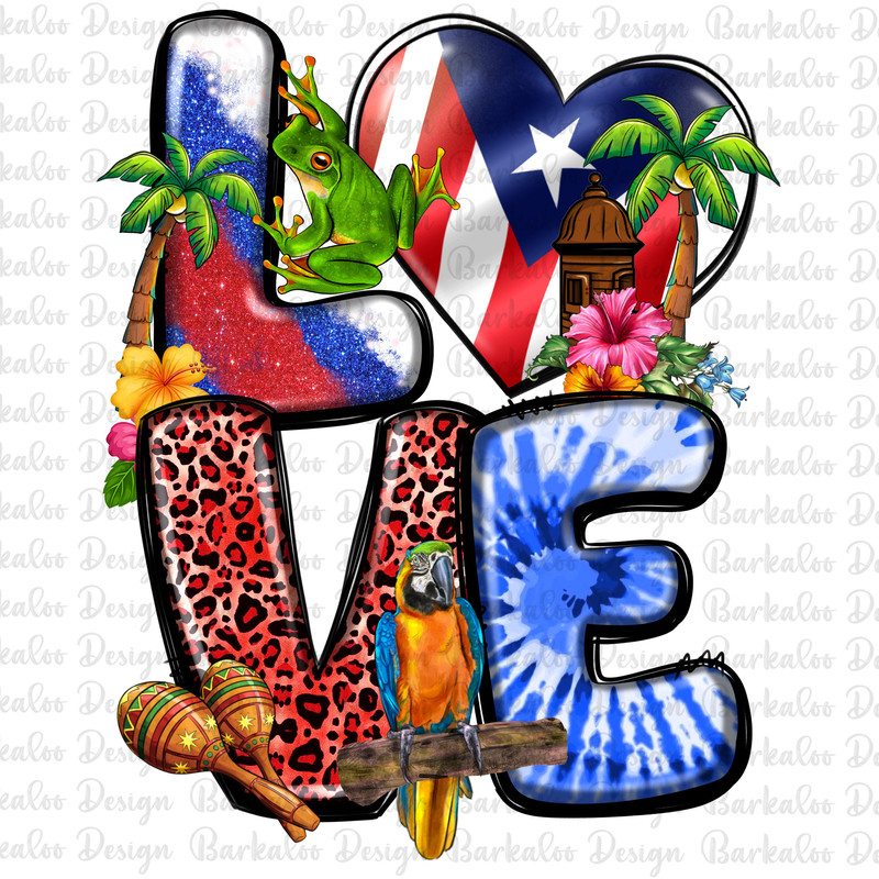 Love Puerto Rico png sublimation design download, Puerto Rico flag png, Puerto Rico png, western love png, sublimate designs download.jpg