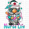 Nurse Life Gnome Png Sublimation Design, Hand Drawn Gnome Png, Gnome Clipart, Nurse Gnome Png, Nurse Png, Nurse Life Png, Digital Download.jpg
