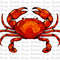 Red Crab Png Sublimation Design, Hand Drawn Crab Png, Crab Portrait Png, Crab Clipart, Sea Creatures Png, Beach Png, Animals Png Downloads.jpg