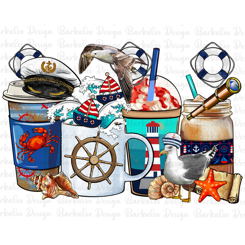 Sailor cruise coffee cups png sublimation design download, anchor png, sailor coffee png, sailor life png, sublimate designs download.jpg