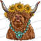 Sunflower Gemstone Cattle Png Sublimation Design, Hand Draw Cattle Png, Calf Png, Sunflower Cattle Png, Western Cattle Png, Digital Download.jpg