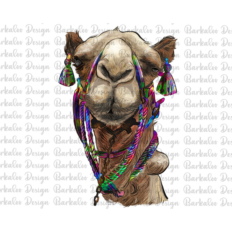 Tie Dye Camel Png Sublimation Design, Camel Portrait Png, Hand Drawn Camel Png, Camel Clipart, Animal Design Png, Digital Download.jpg