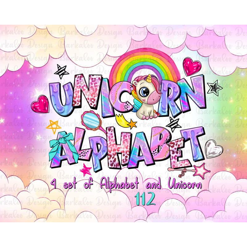 Unicorn alphabet png files bundle, Unicorn doodle letters png, Western letters png, Unicorn png, sublimate designs download.jpg