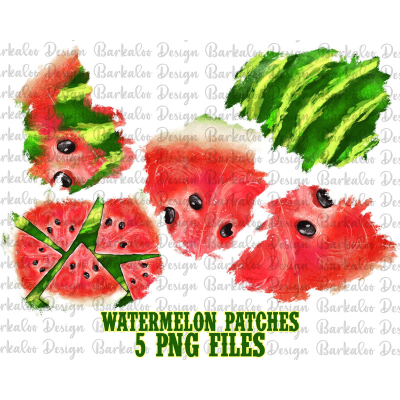Watermelon Patch Png Sublimation Design Bundle, Summer Fruit Watermelon Patches Png, Watermelon Slices Patch Png, Digital Download.jpg