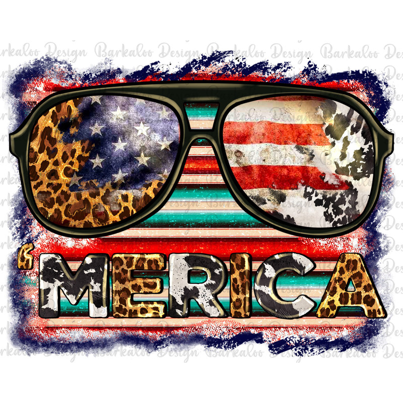 Western Background 'Merica Sunglasses Png Sublimation Design, America Png, Leopard Cowhide 'Merica Png, 4th Of July Png, Digital Download.jpg
