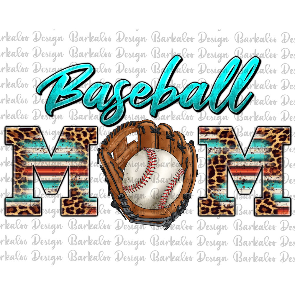 Western Baseball Mom Png Sublimation Design, Sports Png, Baseball Sport Png, Western Serape Leopard Baseball Mom Png, Digital Download.jpg