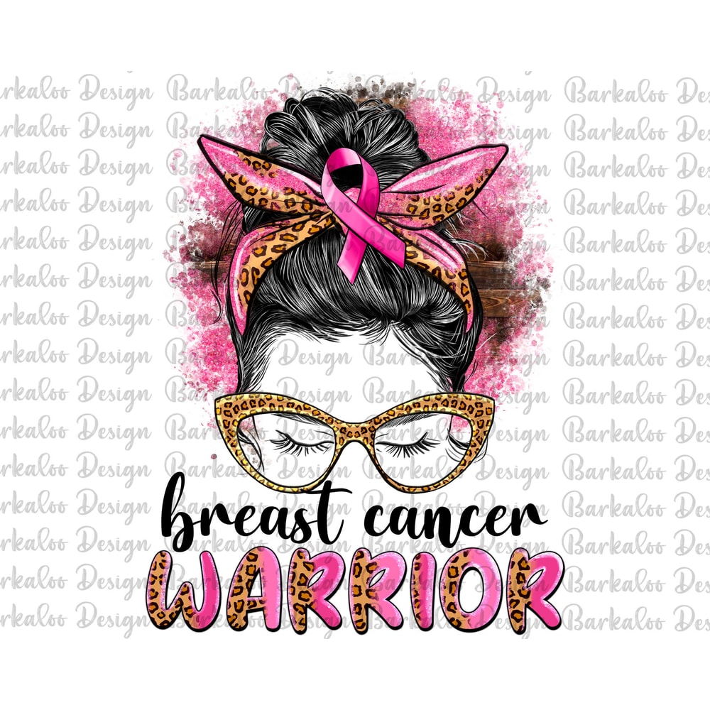 Western Breast Cancer Warrior Messy Bun Png Sublimation Design, Pink Ribbon Png, Breast Cancer Awareness, Mom Warrior Png, Digital Download.jpg