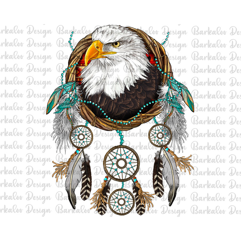 Western Eagle Native American Dream Catcher Png Sublimation Design,Eagle Indian Dream Catcher Png,Feathered Dream Catcher Png Downloads.jpg