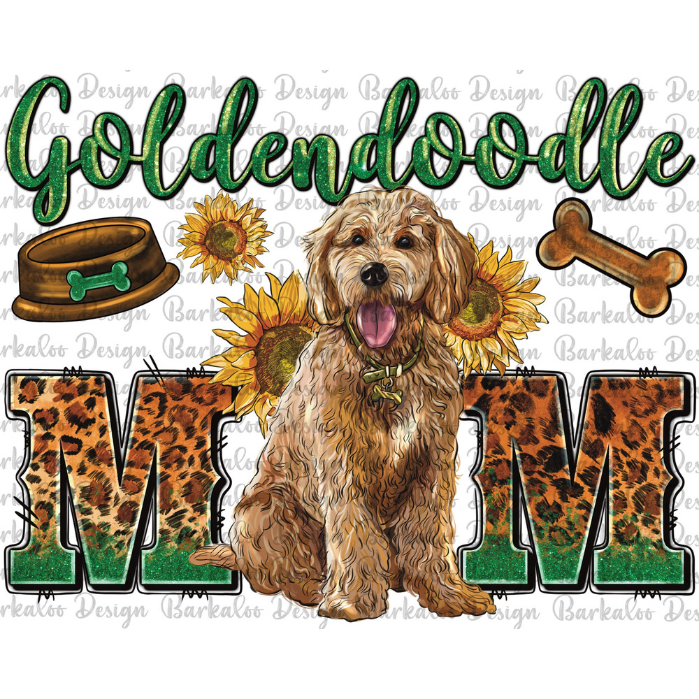 Western Goldendoodle Mom Png Sublimation Design, Dog Mom Png, Mother's Day Png, Dog Mom Clipart, Leopard Dog Mom Png, Digital Download.jpg