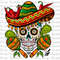 Western Mexica Fiesta Skull With Sombrero Png Sublimation Design, Cinco De Mayo Png,Sombrero Png,Sombrero Clipart,Mexican Hat Png Downloads.jpg