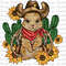 Western Rabbit Cactus Sunflowers PNG Sublimation Design, Western Cactus Png, Bunny Sublimation Png, Rabbit Png, Western Bunny Png Downloads.jpg