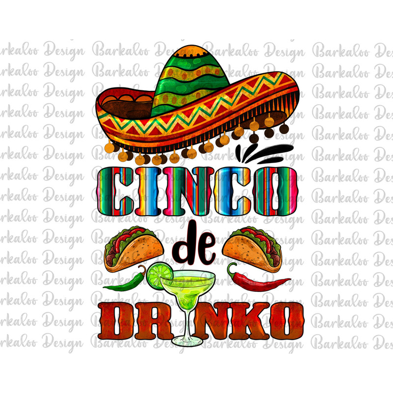 Western Sombrero Cinco De Drinko Png Sublimation Design, Mexican Festival Png, Let's Fiesta Png, Serape Cinco De Mayo Png, Digital Download.jpg