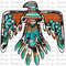 Western Thunderbird With Gemstone PNG Sublimation Design, Serape Cowhide Thunderbird Png, Gemstone Thunderbird Png, Digital Download.jpg