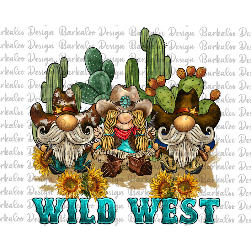Wild West Gnomes Png Sublimation Design, Gnomes With Cactus Png, Cowboy Gnomes Png, Cowboy Hat Gnomes Png, Gnomes Png, Digital Download.jpg