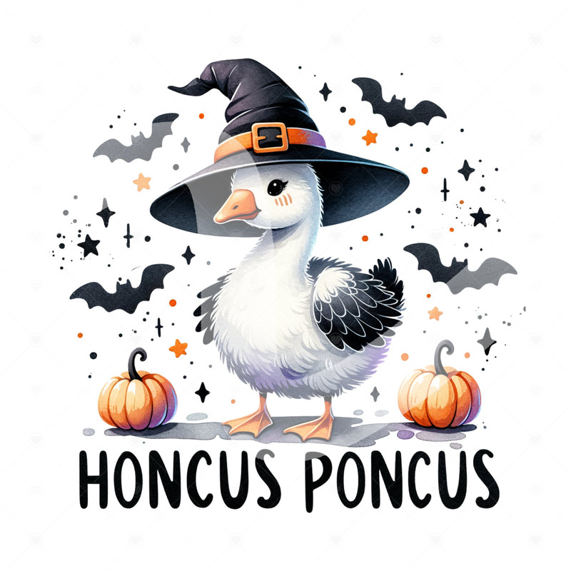 Funny Halloween Goose PNG, Honcus Poncus Clipart, Witch Goose Sublimation PNG, Silly Goose Uv DTF Transfer File, Cute Fall Tshirt Design.jpg