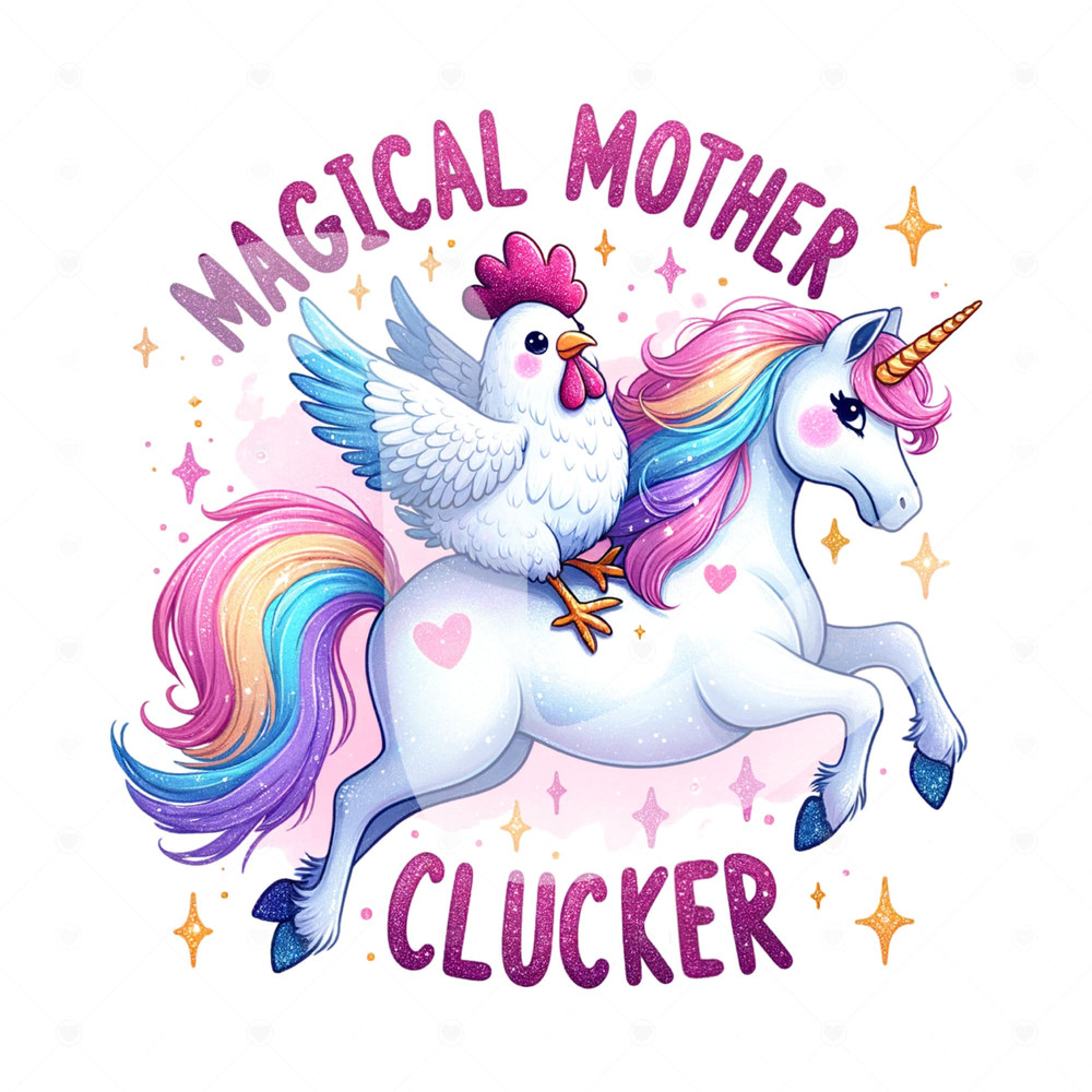Magical Mother Clucker PNG, Funny Chicken Clipart, Snarky Sublimation Design, DTF Transfer File, Tshirt Design, Mug, Tumbler Wrap, Sublimate.jpg