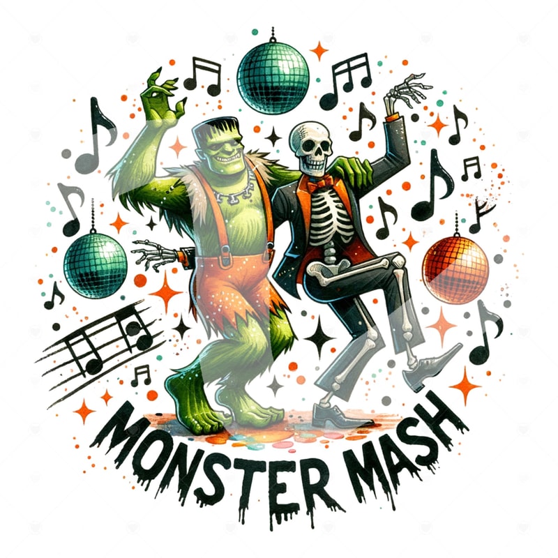 Monster Mash PNG, Spooky Halloween Clipart, Funny Fall Tshirt Sublimation Design, DTF Shirt Design Download, Tumbler Wrap, Sticker, Mug.jpg