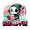 Spooky Bad Apple PNG, Halloween Grim Reaper Clipart, Snarky Skeleton Shirt Sublimation Design, Halloween Uv DTF Transfer, Tshirt, Sticker.jpg