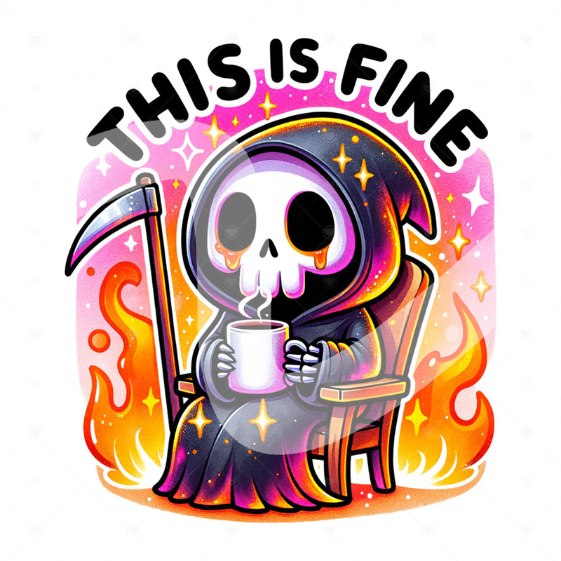 This is Fine PNG, Sassy Skeleton Clipart, Sarcastic Skeleton Clipart, Sarcasm Png, Snarky Shirt Design, Sublimation DTF Transfer File.jpg