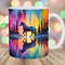 Horse Reflection Northern Lights Mug Wrap, 11oz & 15oz Mug Template, Mug Sublimation Design, Mug Wrap Template, Instant Digital Download PNG.jpg