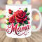 Mama Mug Wrap, 11oz And 15oz Mug Template, Mug Sublimation Design, Red Glitter Roses Mug Wrap Template, Instant Digital Download PNG.jpg