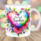The Best Teacher Mug Wrap, 11oz And 15oz Mug Template, Flowers Mug Sublimation Design, Heart Mug Wrap Template, Instant Digital Download PNG.jpg