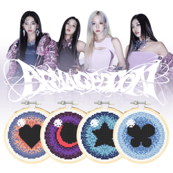 aespa armageddon cross stitch eyes pattern