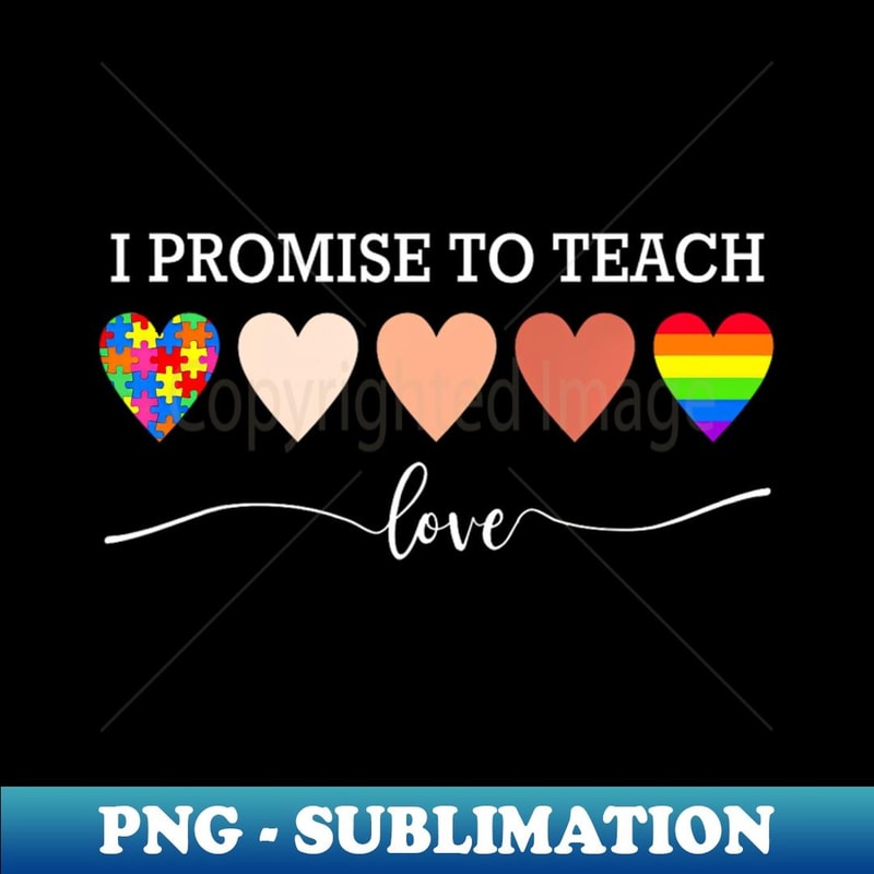 To Teach Love Autism Awareness African LGBT Pride - Retro PNG Sublimation Digital Download