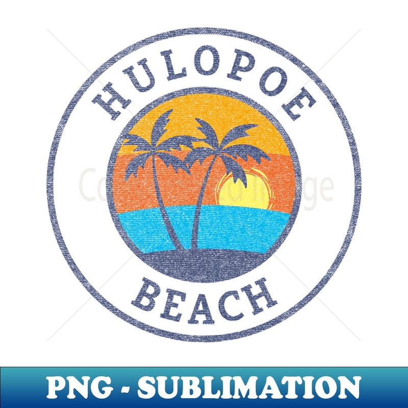 Hulopoe Beach, Lanai Faded Classic Style - Digital Sublimation Download File