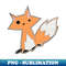 Sharp Fox - Instant PNG Sublimation Download
