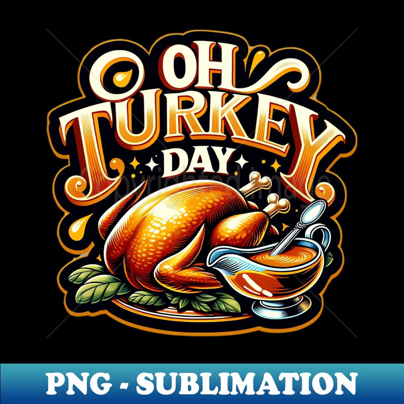 Oh Turkey Day Happy Thanksgiving Family Dinner Jesus - Stylish Sublimation Digital Download
