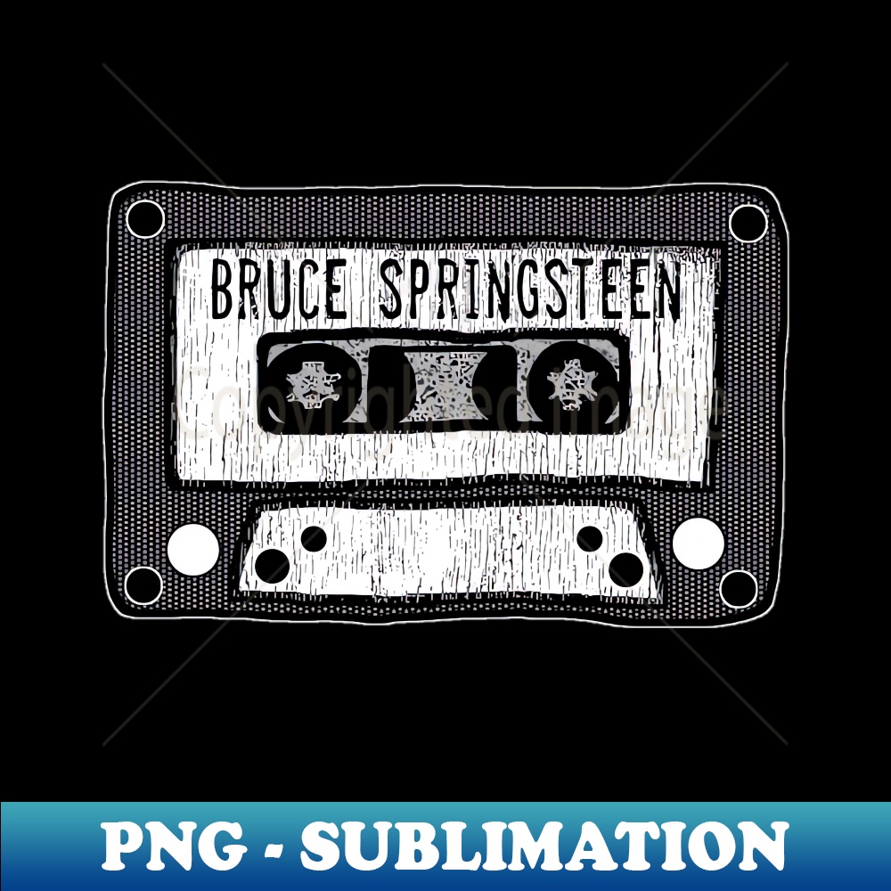 bruce springsteen cassette black and white - Artistic Sublimation Digital File