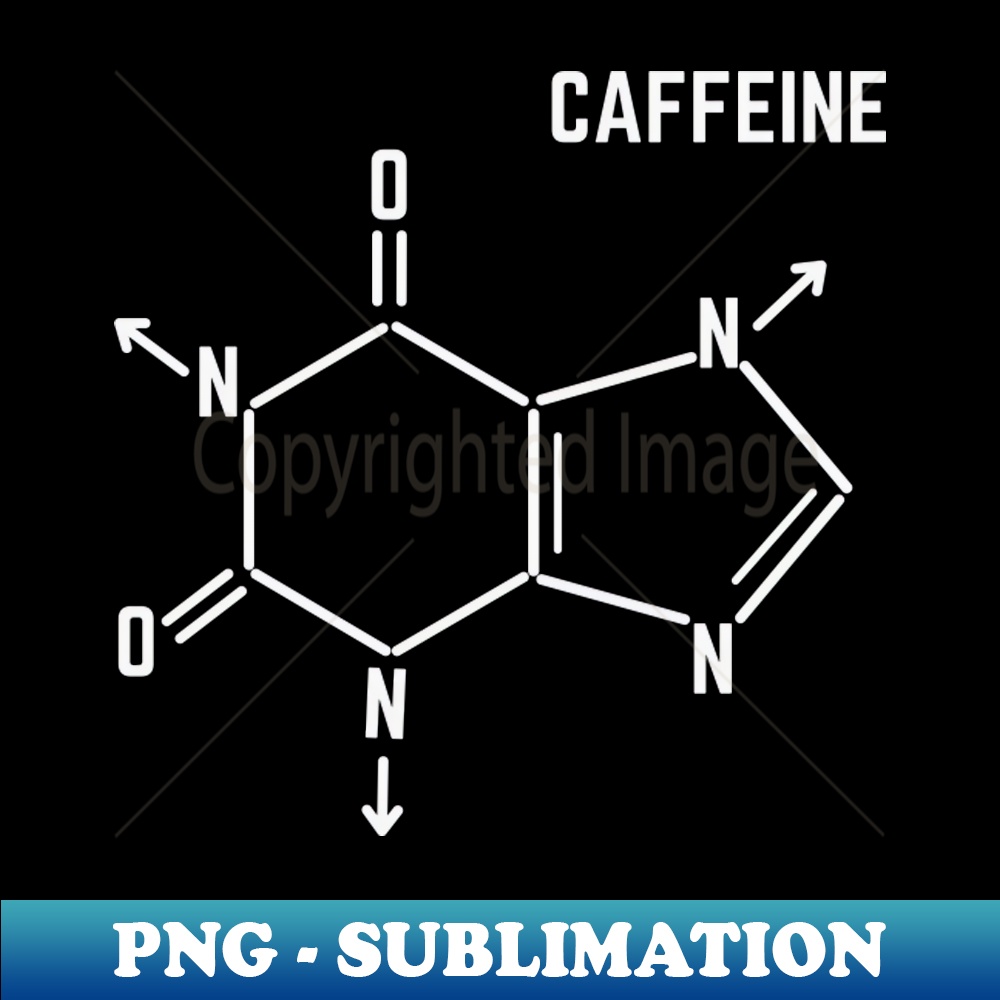 Caffeine Molecule - Decorative Sublimation PNG File