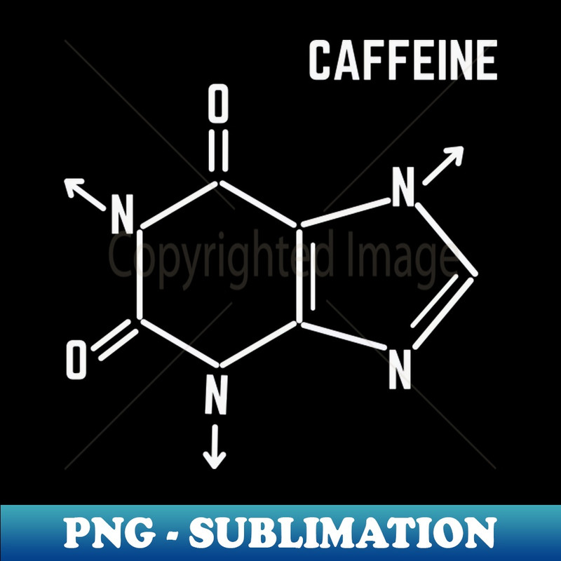 Caffeine Molecule - Decorative Sublimation PNG File