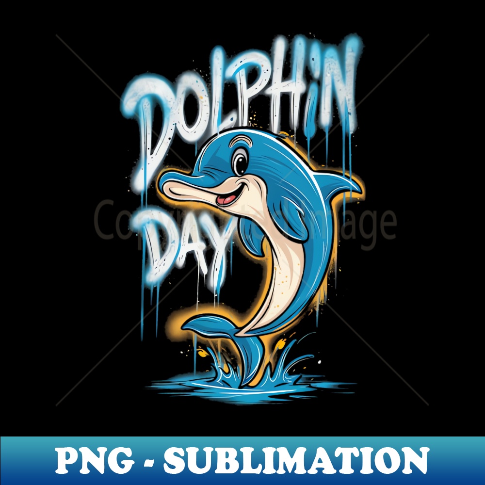 Dolphin Day - Decorative Sublimation PNG File