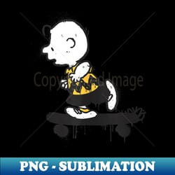 peanuts charlie brown skateboard graffiti - unique sublimation png download
