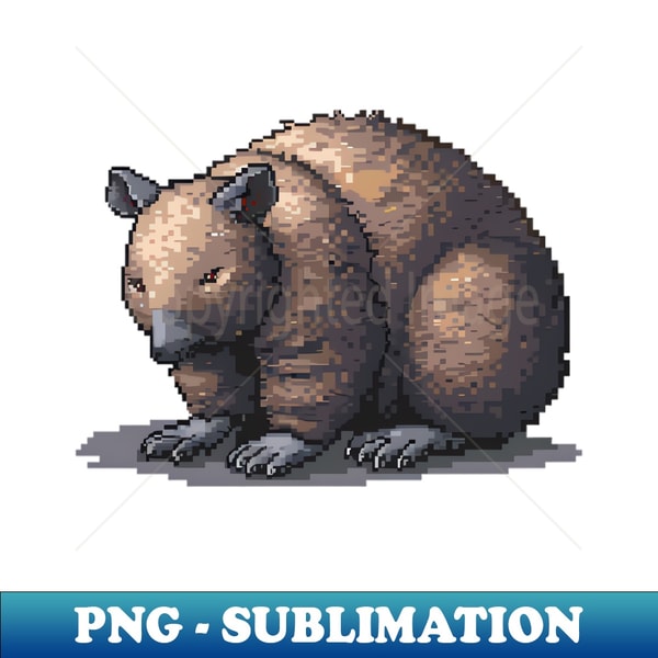 Pixel Wombat - PNG Transparent Sublimation Design