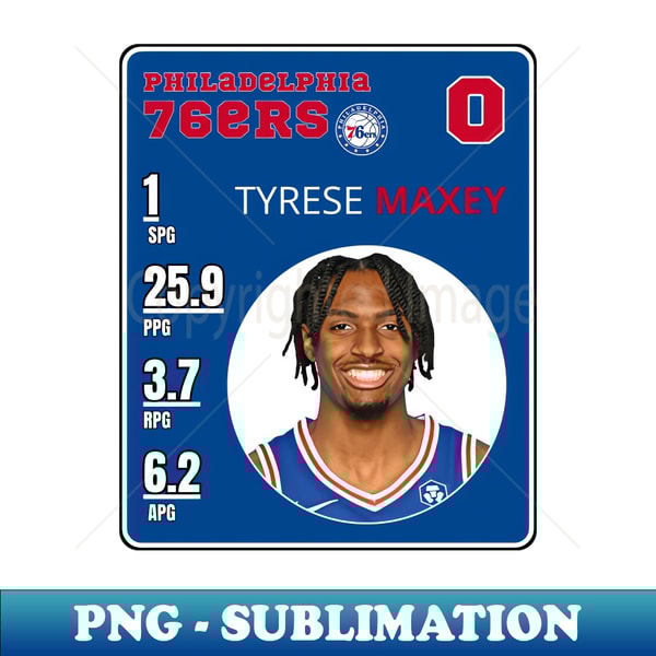 TYRESE MAXEY - Trendy Sublimation Digital Download