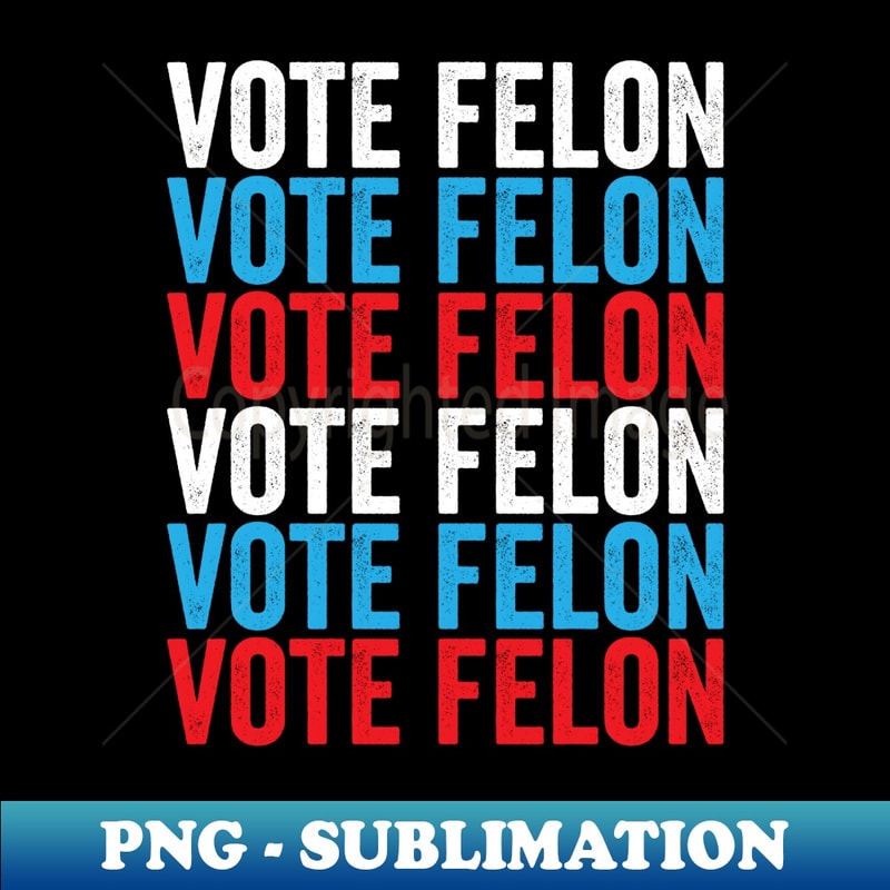 Vote Felon Pro Trump 2024 Take America Back Patriotic Men - Digital Sublimation Download File