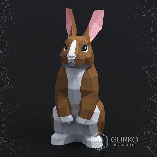 Standing Rabbit (1900 mm) Papercraft, Hare, Pdf, Gurko, Pepa | Inspire ...