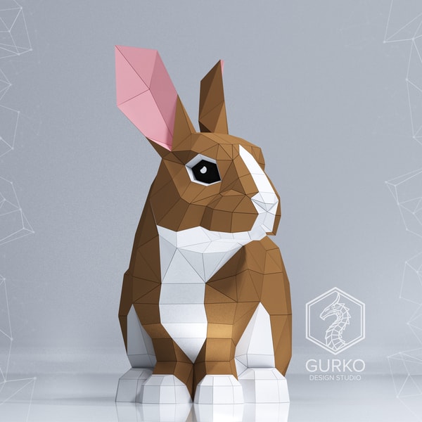Dead Rabbit Papercraft Rabbit Papercraft, Pdf, Gurko, Pepakura, Template, 3D Origam | Inspire ...