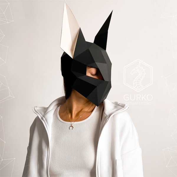 Futuristic Rabbit Mask Futuristic Rabbit Mask Papercraft, Pdf, Gurko, Pepakura, Tem - Inspire ...