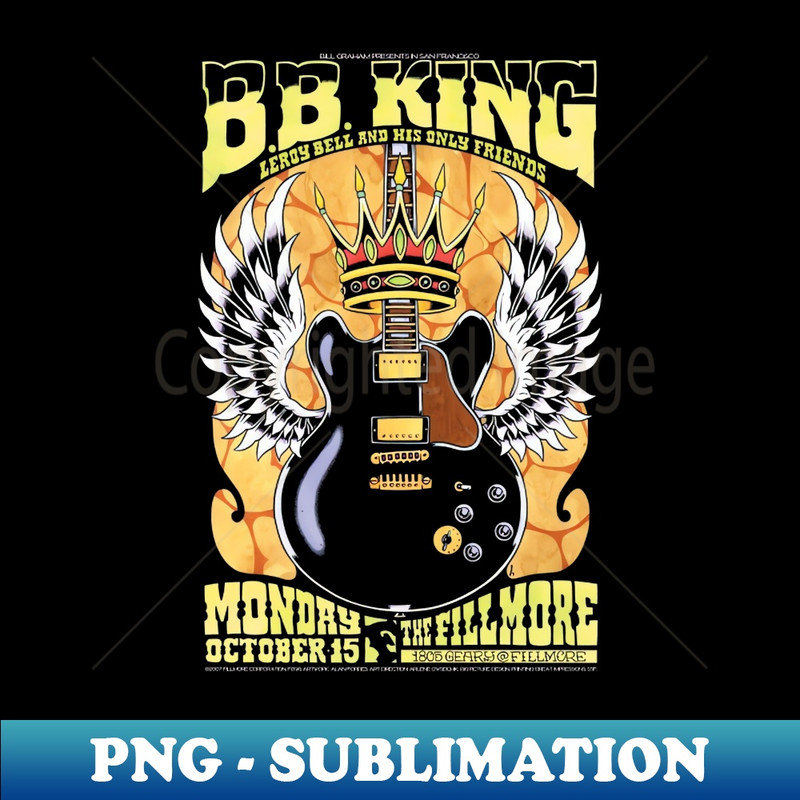 Riley B. King Jazz Guitar - Special Edition Sublimation PNG File