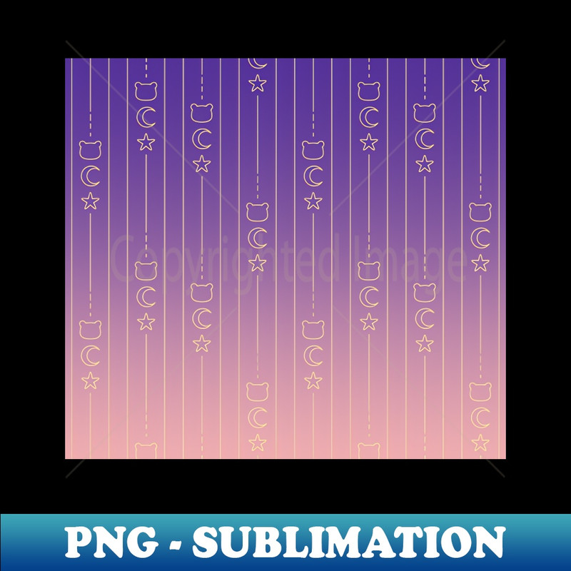 Evening Bear Stripes - Professional Sublimation Digital Download