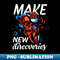 Make New Discoveries Skull Mad Scientist or Chemist - Premium PNG Sublimation File