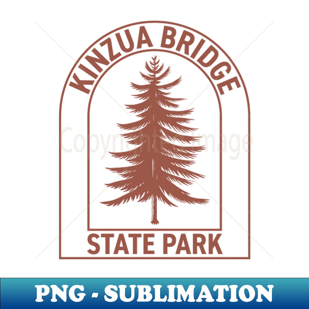 Kinzua Bridge State Park Pennsylvania Vintage Tree - Instant PNG Sublimation Download