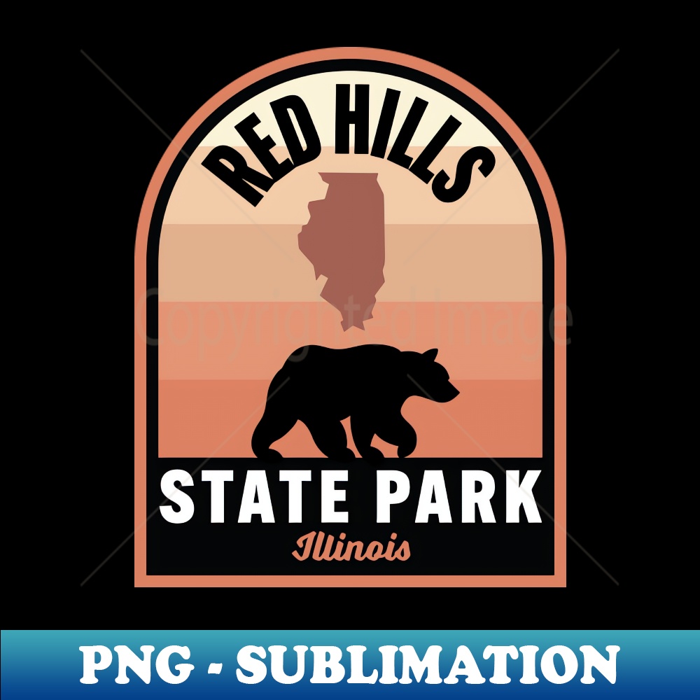 Red Hills State Park IL Bear - Decorative Sublimation PNG File